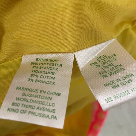 Lilly Pulitzer Hotty Pink Geometric Tank Top Size 0 - Picture 4 of 6